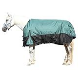 Gallopoff 1200D Ripstop Waterproof Breathable Horse Blanket (200g Fill), Medium Weight Warm Winter Turnout, Thermal Protection for Cold & Snow Greenblack 78"