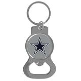 NFL Siskiyou Sports Fan Shop Dallas Cowboys Bottle Opener Key Chain One Size Team Color , Black