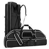 Smasrob Padded Soft Bow Case with Arrow Pocket, Compound Bow Bag with Backpack and Shoulder Strap for Range or Hunting Trip, Black