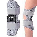 Spring-driven knee support，Knee Brace,Enhances joint assistance during stair climbing, squats, and daily activities - Ergonomic patella support with adjustable straps (Gray 1PCS