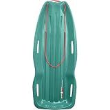 Retrospec Retrorider Plastic Snow Sled for Kids and Adults - Toboggan Style with Pull Rope, Cold-Resistant Construction & Hard Bottom for Fast Downhill Rides