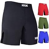 MMA BJJ Unisex Training Cage Fighting Grappling Martial Arts Boxing Muay Thai Wrestling Shorts Black X-Large