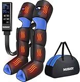 Musugy Leg Massager with Heat and Compression : Sequential Compression Boots with 6 Modes,9 Intensity and 3 Heat for Circulation and Pain Relief - Christmas Birthday Gifts for Mom, Dad, Athletes, Gym