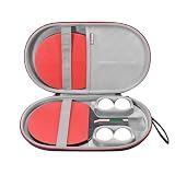 RLSOCO Table Tennis Paddle Case,Carrying Case for Ping Pong Paddles/Table Tennis Paddles/Hexagon Racquet Cyber Shape, Fits for 2 Paddles and 4 Balls - Black (Bag Only)