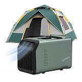 OUTOHOME Tent Air Conditioner, 5100 BTU Camping Tent AC Unit | Fast Cooling in 1 Min, 60°F–86°F Adjustable Temp, 4-in-1 Modes, Camping Air Conditioner with 24h Timer, Camping AC for Outdoor