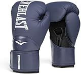 Everlast Elite 2 Boxing Gloves | Pro Training Gloves for Men and Women | Secure Fit Hook and Loop Closure & Ventilation | Heavy Bag & Speedbag Training (14 oz | Navy)