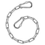 BeneLabel 20" Heavy Bag Chain Stainless Steel Punching Bag Hanging Chain with Carabiners 1000LB Capacity Extension Chains for Boxing Bags, Hanging Chairs, Hammocks Chairs, Swings, Yoga Swing