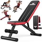 NICEPEOPLE Adjustable Weight Bench for Home Gym, 660LBS Capacity Workout Bench with 8 Backrests for Chest Shoulders Arms, Compact and Foldable Strength Bench for Small Space Apartment Room
