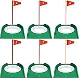 Sotiff 3 Pcs Golf Putting Practice Cup Hole Training Aids Golf Accessories Training Putters with Plastic Flag for Adult Office Garage Yard Indoor Outdoor Practice (Red)