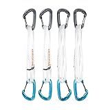 TRANGO Quantum Alpine Draw Extender w/AtØmic Sling (Cyan 4 Pack, 60cm-20kN) | Rock Climbing & Alpine