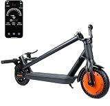 Electric Scooter for Adults, 500W Peak Motor, 12 Miles Long Range, 16 MPH Fast Speed, 8.5" Anti-Flat Solid Tire, Portable Folding Commuter Kick Scooter for Urban Daily Travel & Outdoor Short Trip