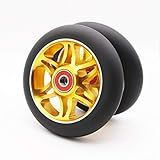 Z-FIRST 2Pcs 110mm Pro Scooter Wheels with ABEC 9 Bearings Fit for MGP/Razor/Lucky Envy/Vokul Pro Scooters Replacement Wheels