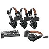 Hollyland Solidcom C1 Pro Wireless Intercom Headset System ENC Noise Cancellation Full Duplex 4-Person 1100ft Team Communication with PTT Mute Single Ear Headset for Church Drone TV Film Production