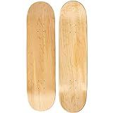 Moose Blank Skateboard Deck - Premium 7-Ply Maple Construction, Natural Wood, 8.5"