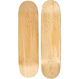 Moose Blank Skateboard Deck - Premium 7-Ply Maple Construction, Natural Wood, 8.5"