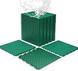 jxgzyy 24 PCS Basketball Court Tiles, 5/8 Inch Thick Interlocking Sport Outdoor Floor Tiles, Non Slip PP Drainage Mat for Tennis Court Drain Deck Pool Patio Shower Kitchen Garage Poach