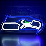 Football Neon Sign for Wall Decor Football Team Neon Sign for Man Cave | Birthday Gifts for Men Dimmable Rugby Led Light for Bedroom Bar Dorm Party Game Room Garage Decor Size 15.7*7.8 In