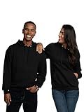 Fruit of the Loom Eversoft Fleece Hoodies, Moisture Wicking & Breathable, Hooded Sweatshirt, Black Pullover, XX-Large
