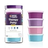 Special Supplies Therapy Putty for Teens and Adults - Resistive Hand Exercise Stress Relief Therapy Putty Kit, Set of 4 Strengths, Three Ounces of Each Putty (Unicorn Colors)