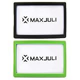 MAXJULI Ski Goggles Pass Holder 2 Pack (Black-+Green-)