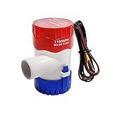 Submersible Boat Bilge Water Pump 12v 1100gph Non-Automatic Marine Electric Bilge Pump for Ponds, Pools, Spas Silent, Boat Caravan RV Submersible