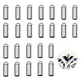 LNQ LUNIQI 24 Pcs Dart Flight Wing Savers Protectors Aluminum Alloy Dart Wing Corrector Fixed 90 Degrees Professional Competition Dart Accessories(Silver)