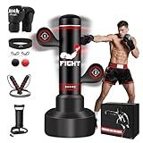 Upgraded Heavy Freestanding Punching Bag for Adults Teens, 70” Standing Punching Bag with Gloves, Pump and Jump Rope, Boxing Reflex Ball, Women Men Kickboxing Bags for Training MMA Fitness Home Gym