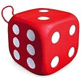 Morrell High Roller Foam Archery Target, 6-Sided Cube with 21 Bullseyes, Red, 13" x 13" - Portable Backyard Target for Broadheads, Field Points, Compound Bows and Crossbows, Built-in Carrying Handle