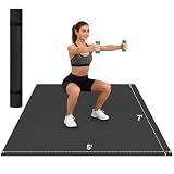 Stepwaver Extra Large Exercise Mat, 7'x5' (6mm) Thick Workout Mat