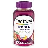 Centrum MultiGummies Gummy Multivitamin for Women, Multivitamin/Multimineral Supplement with Vitamin D3, B and Antioxidants, Assorted Fruit Flavor - 170 Count