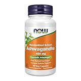 NOW Supplements, Ashwagandha (Withania somnifera) 450 mg (Standardized Extract), 90 Veg Capsules