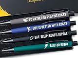InnoBeta Rugby Gifts, Ballpoint Pen Set of 4