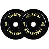 Fitvids 2-Inch Olympic Bumper Plates, 35 LBS, Pair
