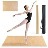 Tristcily Marley Dance Floor, Portable PVC Dance Mat 4x6 Feet with Carry Bag Non-Slip Shock-Absorbing Vinyl Flooring for Ballet Jazz Tap Home Studio Practice -4.5MM Thick for Adults and Kids