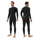 Seaskin Mens 3mm Shorty Wetsuit, Full Body Diving Suit Front Zip