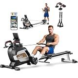 pooboo Rowing Machine for Home, Foldable Magnetic Rowing Machine