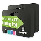 WORKPRO Extra Thick Kneeling Pad, 2 Pack, 17.5 x 11 x 1.5 in, Black