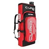 LWANO Archery Backpack Takedown Recurve Bow Case, Protective Foam Padding Bow Bag for Gear & Accessories with Arrow Tube (Red)