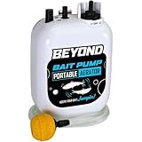 Beyond Bait Pump Portable Live Bait Aerator - Long Lasting Battery Powered Bubbler -Water Resistant Design- XL Air Stone Keep Your Bait Alive Longer