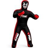 Un-Filled Wrestling Dummy for Kids – Youth Grappling Dummies BJJ, MMA, Jiu Jitsu & Judo Training Partner – Durable Martial Arts Practice Buddy (Black, 4ft / 48 Inches)