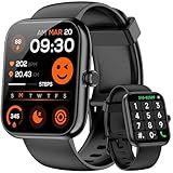 Smart Watch for Men Women Alexa Built-in, Fitness Tracker with Call Function & 1.83" HD Touchscreen, 100 Sport Modes, Heart Rate/Sleep Monitor, IP68 Waterproof, iOS Android Compatible (Black)