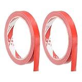 PATIKIL 33ft x 0.4" Table Tennis Side Tape, 2 Pack Ping Pong Edge Tape Available in 20 Rackets Protect The Edges of Rubber and Blade for Paddles, Red