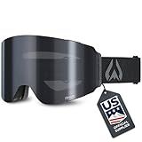 Wildhorn Maxfield Pro Photochromic Ski Goggles for Men & Women – Fenom Lens, 185° Wide View, 3X Anti-Fog, Anti-Scratch