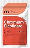 Micro Ingredients Chromium Picolinate 1,000 mcg Per Serving, 500 Softgels, 1 Year Supply | Chelated Essential Mineral Supplement with MCT Oil | Non-GMO