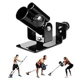 Yes4All Landmine Attachment for 1" & 2" Barbells with Weight Plate Holder, 360 Swivel & Heavy Duty Steel Construction for T-Bar Rows, Presses & Storage, 9.4"x4.9 Sleeve, Black