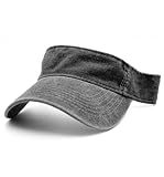 MDSTYLE Visor Hat for Men & Women Sun Visor Cap for Sports Tennis Golf Running Beach Outdoor Caps Hats Visors Sunvisors (US, Alpha, One Size, Grey - Washed)