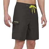 Quiksilver Men's Swimwear Regular Fit Fixed Waist UPF 50 Quick Dry 21 Inch Board Shorts, Dark Shadow, 34