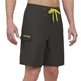 Quiksilver Men's Swimwear Regular Fit Fixed Waist UPF 50 Quick Dry 21 Inch Board Shorts, Dark Shadow, 34