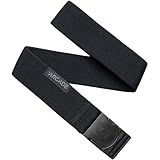 Arcade The Original Unisex Adventure Belt, Heavy Duty Elastic Webbing, Non-Metal Travel Friendly Buckle, Midnighter Black