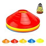 Ashsajkd(Set of 25 - Agility Soccer Cones with Carry Bag and for ， Football Cones for TrainingFootball, Basketball, Coaching, Agility Cones for Indoor and Outdoor Games (E-25 Pack Multicolor)